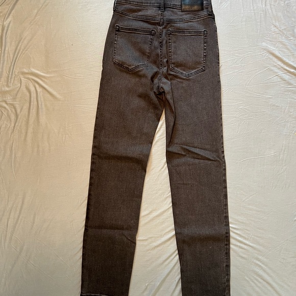 Everlane Grey Jeans Size 25 Regular High Rise Slime Straight - Picture 3 of 6